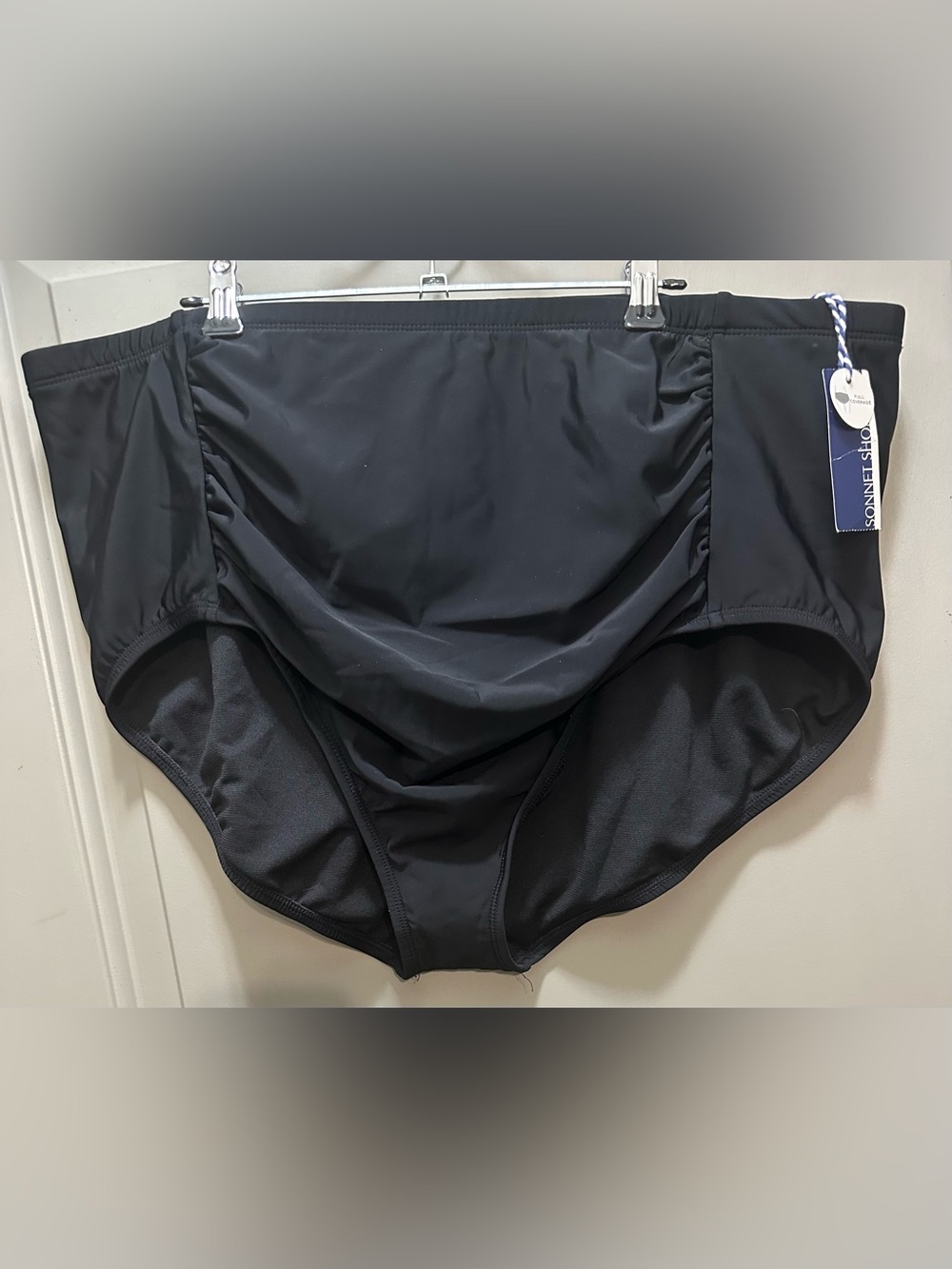 Sonnet Shores Size 22W Black Full Coverage Bikini Bottoms NWT